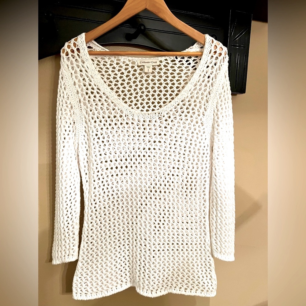 Cold Water Creek White Sweater